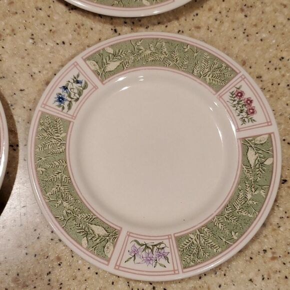 Vintage Sakura Floral Garden 1997 Plates 6 1/2" - Picture 7 of 9
